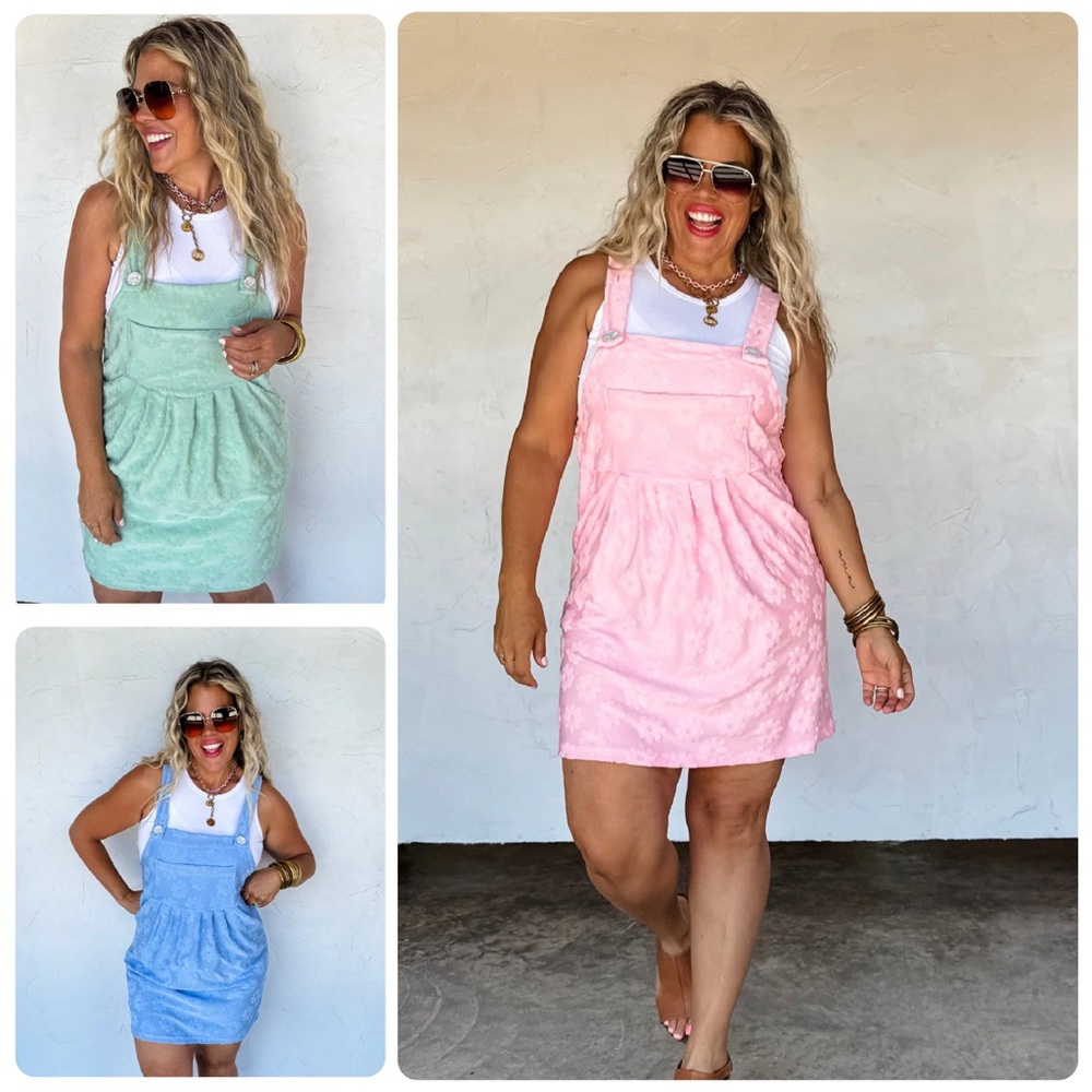 *LOT* of 3 Blakeley Sunshine & Daisies Overall Dresses - 1X